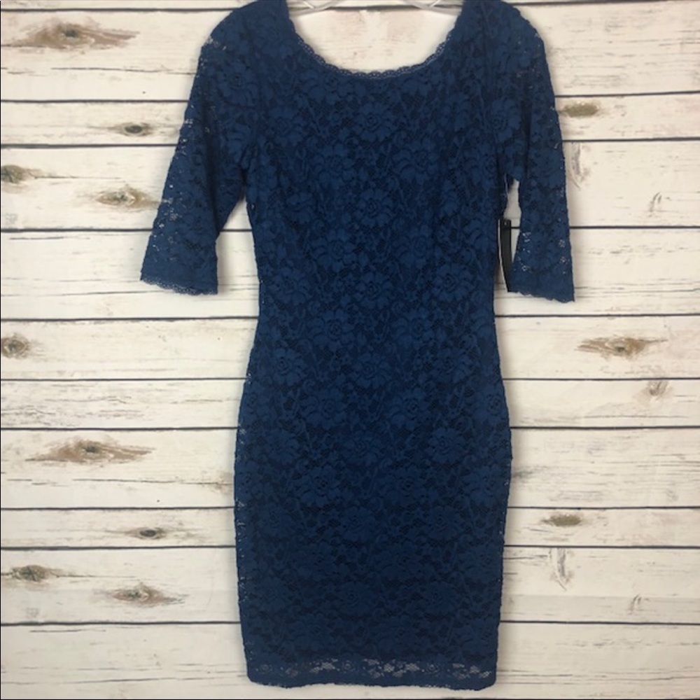 ✨ New Laundry by Shelli Segal blue lace dress